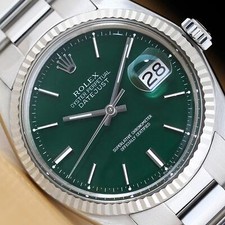 ROLEX MENS DATEJUST 1601 GREEN