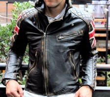 Men's Black Biker Vintage