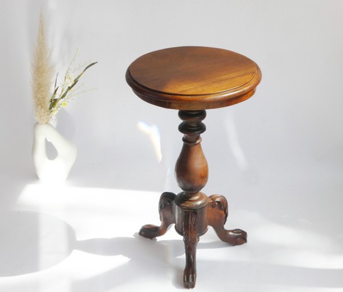 Antique round victorian wooden - antique,