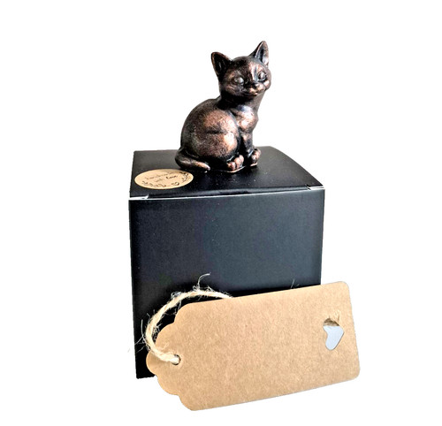 Small cat ornament black - cat,