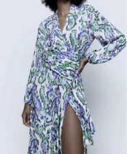 ZARA Printed Wrap Kimono Robe