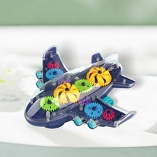 Professional Transparent Mechanical Gear Passenger Plane Creative Electric Toy