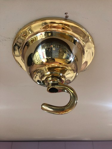Solid brass ceiling hook - solid,
