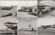FERRYFIELD AIRPORT LYDD BRISTOL FREIGHTER 170 CAR FERRY DOUGLAS DC-3 POSTCARD