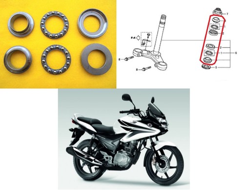 Honda cbf125 steering bearings - steering,