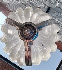 Art Deco Frosted Clam Shell Ceiling Light
