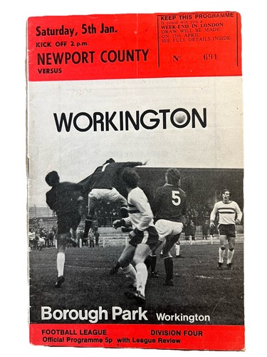 Workington newport - 73/74,