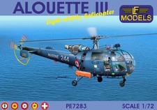 Alouette III Light Utility Helicopter-Plastic Model Kit, PE7283, LF MODELS, 1:72