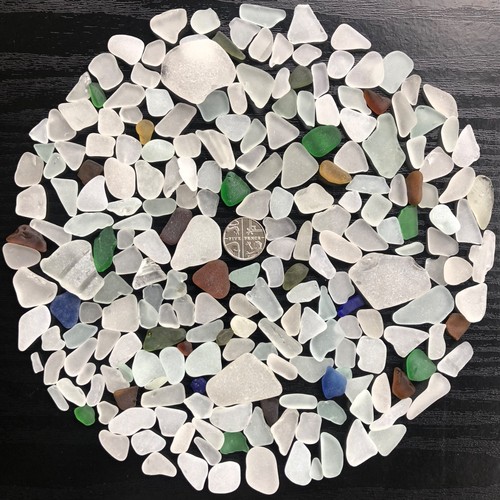 180g sea glass pieces from - glass,