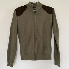 Le Chameau Sarlat Cardigan Full Zip Wool Green Hunting Outdoors - Women's Small