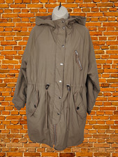 WHISTLES BEIGE PARKA JACKET COAT MEDIUM COTTON WOMENS REMOVABLE GILET HOOD ZIP