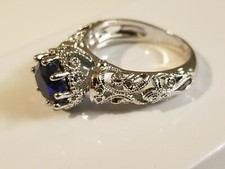 Blue Lab Created Sapphire Ring