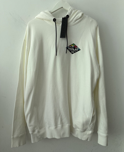 Replay men white logo - replay, men's