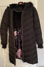 Lola & Maverick Girls Winter Coat Age 13yrs Navy. Hood with Detachable Fur Trim