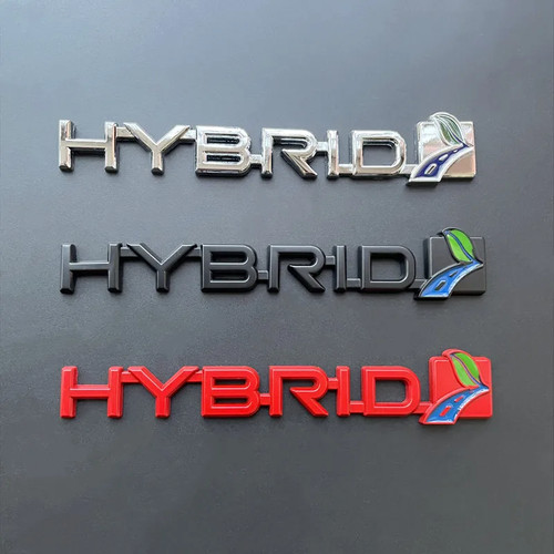 Metal hybrid emblem car - 3d,