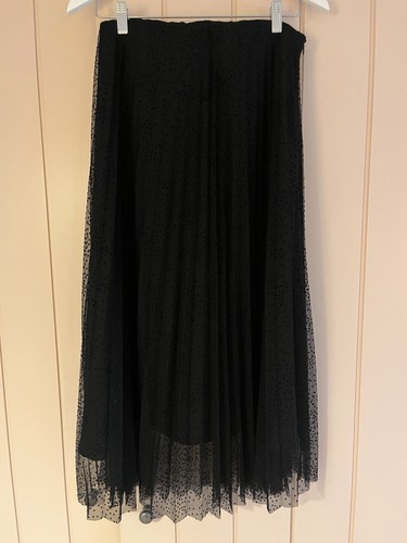 Zara black dotty net mesh - black,