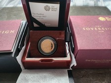 2017 Elizabeth Gold Proof Piedfort Sovereign  15.97g   Royal Mint Boxed COA