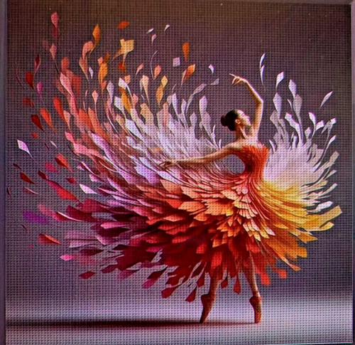 Colorful ballerina printed - colorful,