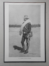 VINTAGE WESTERN ART PRINT: 'INFANTRY CAPT IN FIELD RIG'  BY FREDERICK REMINGTON