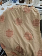 Eyelet Gold + Terracotta Lined Curtains W66 X L85 INCHES 