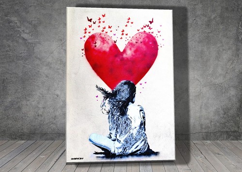 Banksy red heart - banksy,