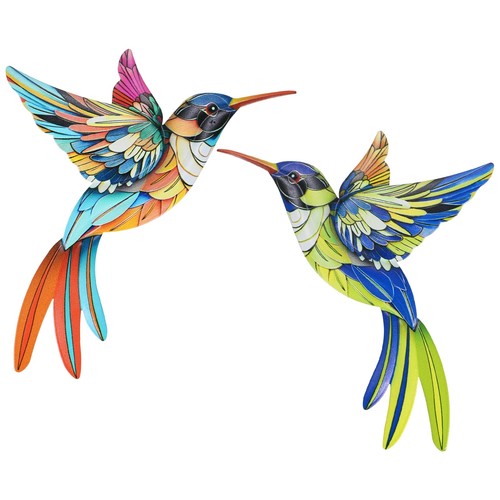 Pack metal hummingbird wall - metal,