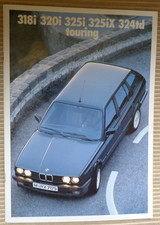 BMW E30 318i 320i 325i 325iX 324td Touring UK market sales brochure 1989