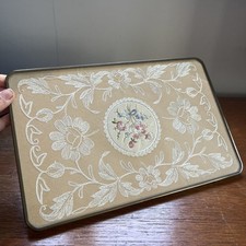 Fabulous Vintage Petit Point Filigree Vanity/ Dressing Table Tray 1950s glamour