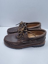 Men’s Chatham Tan Brown Leather Lace Up Sperrin Deck Boat Shoes UK 7 Sole Spring