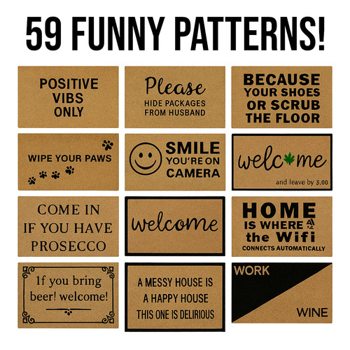 Natural coir door mat - natural, –