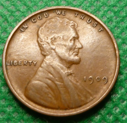 1909 vdb lincoln wheat cent - vdb,