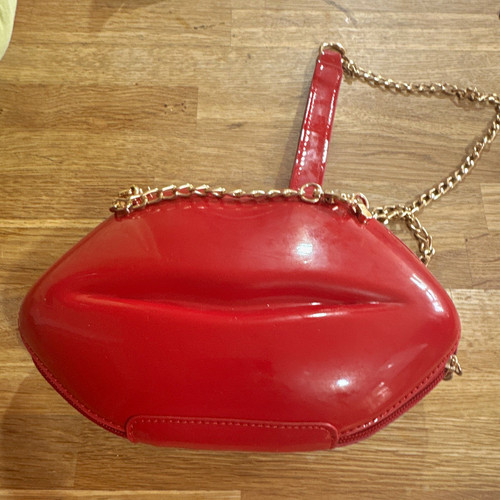 Red patent faux - red, leather