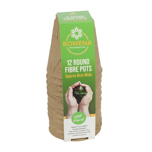 Round fibre pots - round, (pack