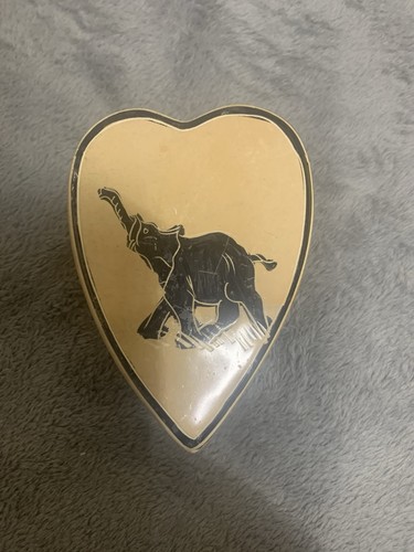 Vintage stone carved heart - vintage,