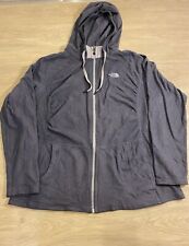 The North Face Womens Purple/Heather Mezzaluna Fleece Full Zip Hoodie Size XL