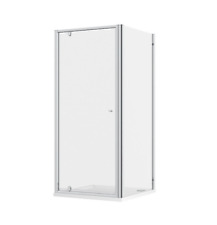 Bathstore Gleam Shower Enclosure Side Panel, Chrome - 900mm 6mm Glass