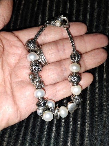 Sterling silver troll bead - silver,