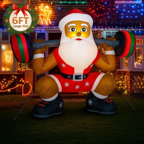 6ft inflatable santa - 6ft, with