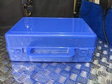 80's Lunchbox Plastic Made In England Vintage Blue