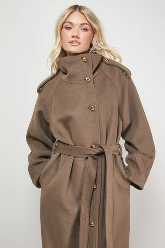 Oasis mocha coat womens - mocha,