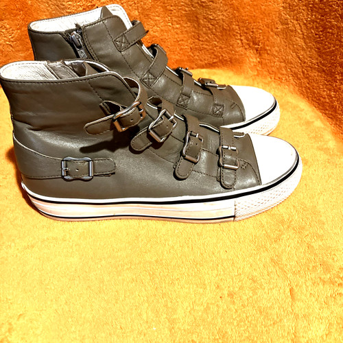 Ash virgin taupe leather high - virgin,