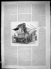 Old 1886 Glasgow Exhibition Carpet Weaving Machnery Sculpture Gallery 19th