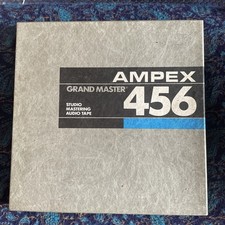 Use Once Ampex Grand Master 456 10.5" 1/2" Metal Spool With 1/2" Analogue Tape