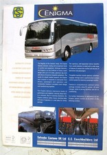 Salvador CAETANO Enigma Coach Body Commercial Sales Sheet 1998 #8/98