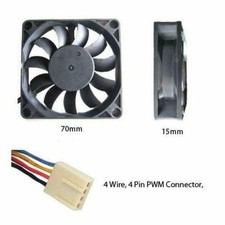 Evercool 70mm 7cm 70 x 70 x 15mm PWM 12 Volt PC case Fan EC7015H12EP