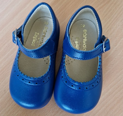 Baby shoes girls - leather, blue