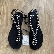 Zara Textile Black Leather