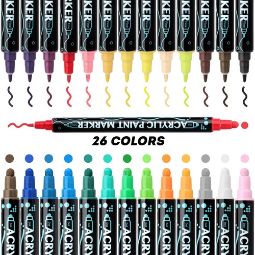 Dual tip brush pens - tip, ohuhu