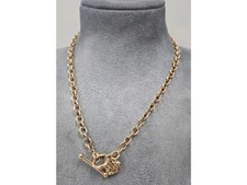 9ct Yellow Gold T-Bar Necklace