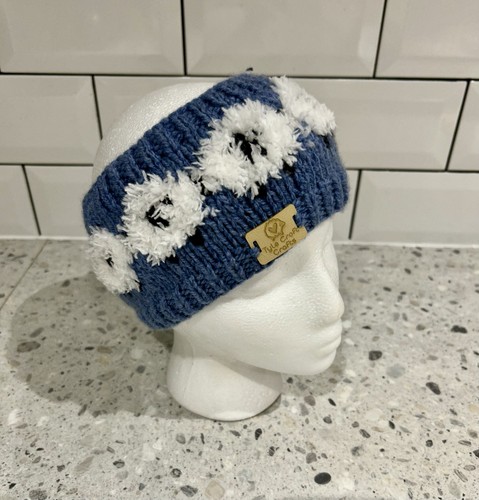 Hand knitted headband with - knitted,